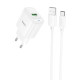 Сетевое зарядное устройство Hoco C140A USB-A (18W · 3A) с кабелем USB-A – Type-C (White)