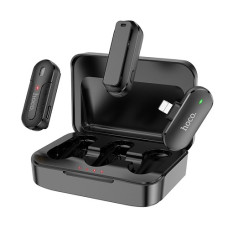 Беспроводной петличный микрофон Hoco DI56 Twin Lightning (Black)