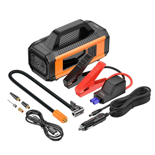 Повербанк Hoco QS4 800 A Jump Starter-насос (10000 mAh) (Black)