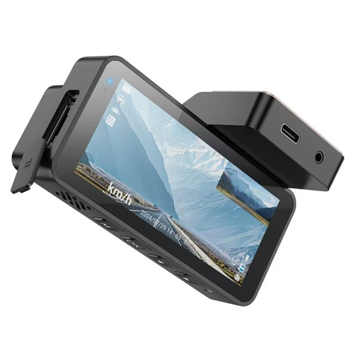 Відеореєстратор Hoco DV12 2K із задньою камерою, Wi-Fi, GPS (Gray)