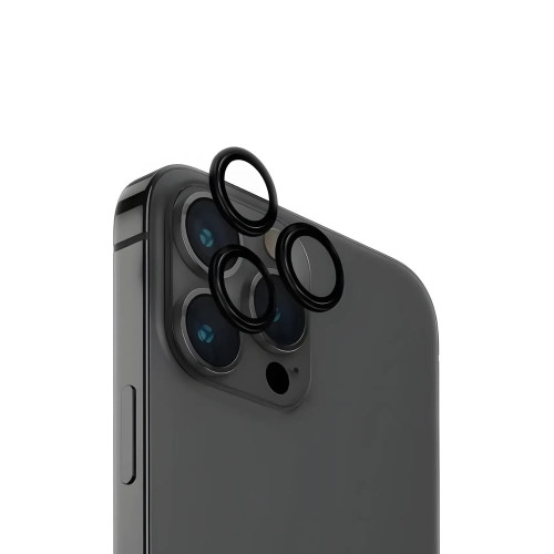 Захисне скло камери +NEU Chatel Metal Frame для Apple iPhone 15 Pro Max (Black)