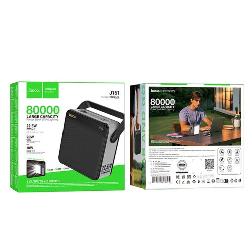 Повербанк Hoco J161 22.5W (80000 mAh) (Black)