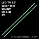Бокова підсвітка для телевізора LG 55″ V15.5 Rev0.1 (L+R, 2 планки по 602 мм, 60 LED 8x2 мм, 3 В)