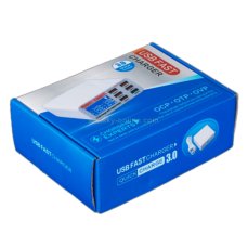 Мережевий зарядний пристрій Schematic (896) Fast charger 3.0 на 6 USB портів з LCD екраном