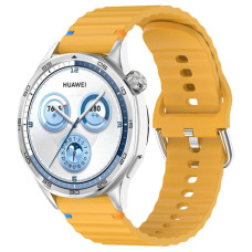 Ремінець універсальний 22 мм Silicone Wavy для Amazfit, Samsung, Huawei (Yellow)