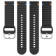 Ремешок универсальный 22 мм Silicone Wavy для Amazfit, Samsung, Huawei (Black)