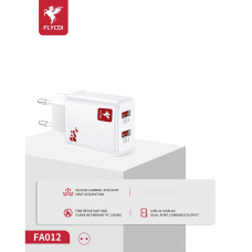 Сетевое зарядное устройство FLYCDI FA-012 2xUSB-A (12W · 2.4A) (White)