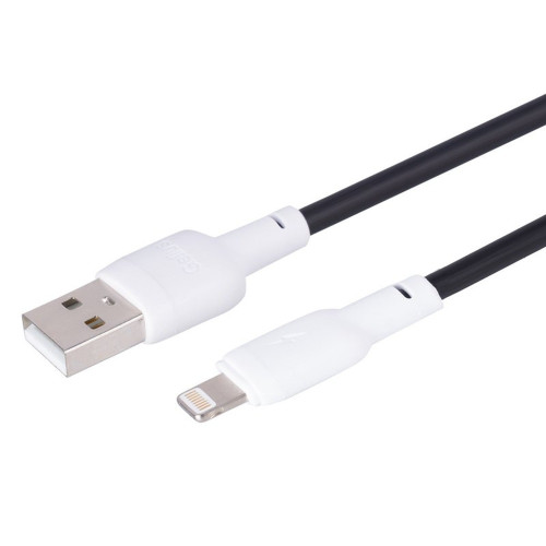 Кабель Gelius Full Silicon USB-A to Lightning 18W 1.2м (GP-UCN001L) black white