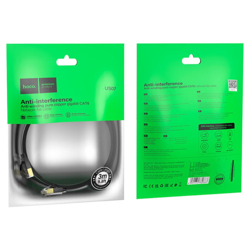 Патч-корд Hoco US07 RJ45 – RJ45 (3 м) (Black)
