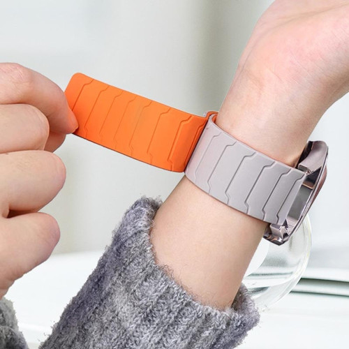 Ремешок универсальный 20 мм Dual-color Magnetic для Amazfit, Samsung, Huawei (Starlight Orange)