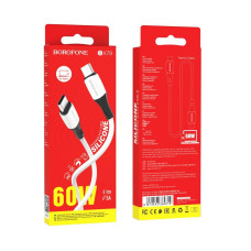 Кабель Borofone BX79 Silicone Type-C – Type-C (1 м · 60W · 3A) (White)