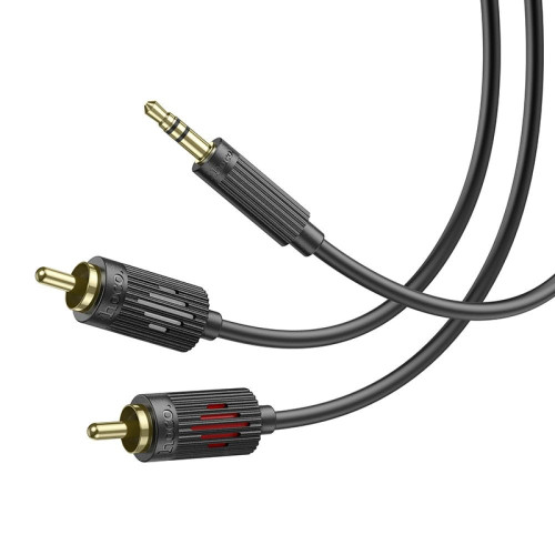 Аудиокабель AUX Hoco UPA28 2RCA – 3.5 мм (1.5 м) (Black)