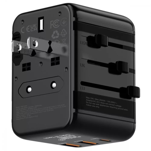 Сетевое зарядное устройство универсальный Proove Trip 2xUSB-A+USB-C (20W · 3A) (Black)