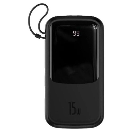 Повербанк Baseus QPow Digital Display с кабелем Lightning-C 3A (20000 mAh) (Black)