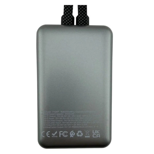Повербанк Gerlax P120P 35W (10000 mAh) (Gray)