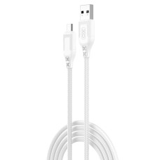 Кабель XO NB235 Zebra series Braided USB-A – Micro-USB (1 м · 12W · 2.4A) (White)