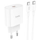 Сетевое зарядное устройство Hoco C94A USB-C (20W · 3A) с кабелем Type-C – Type-C (White)