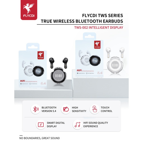 Наушники Bluetooth Wireless FLYCDI TWS-002 (White)