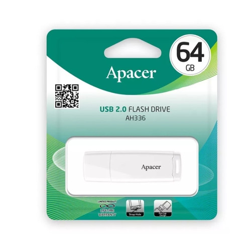 Флешка Apacer AH336 64GB USB 2.0 (White)
