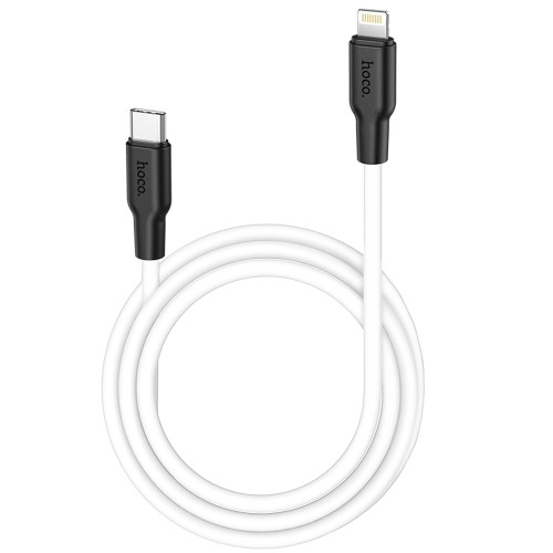 Кабель Hoco X21 Plus Silicone Type-C – Lightning (1 м · 20W · 3A) (Black/White)