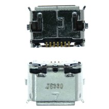 Роз'єм зарядки для Samsung B7300 Omnia Lite 7 pin (4 кріплень) (контакти знизу) (Micro USB) без шлейфа (Original)