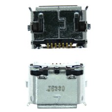 Роз'єм зарядки для Samsung I8330 7 pin (4 кріплень) (контакти знизу) (Micro USB) без шлейфа (Original)