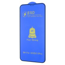 Защитное стекло 4S ESD Antistatic для Apple iPhone 11 Pro (Full Glue) (Black)