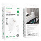 Сетевое зарядное устройство Borofone BN9 2xUSB-C (35W · 3A) с кабелем Type-C – Lightning (White)
