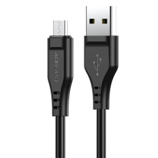 Кабель Acefast C3-09 USB-A – Micro-USB (1.2 м · 12W · 2.4A) (Black)