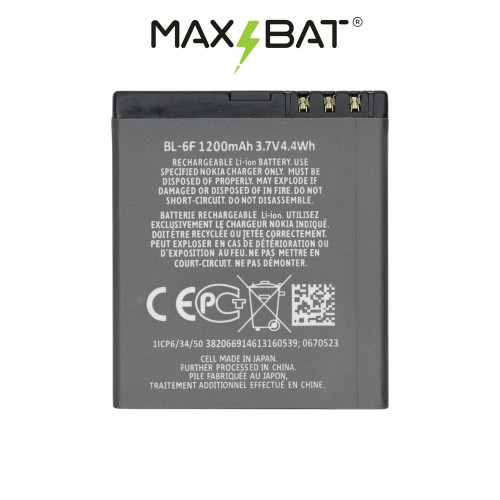 Аккумулятор Nokia BL-6F (1200 mAh) (Max Bat)