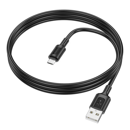 Кабель Borofone BX111 USB-A – Micro-USB (1 м · 12W · 2.4A) (Black)
