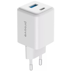 Сетевое зарядное устройство Proove Pocket Gan USB-A+USB-C (45W · 3A) (White)