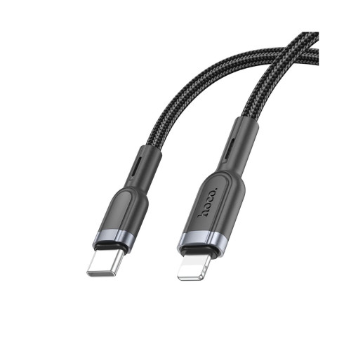 Кабель Hoco U117 Type-C – Lightning PD (1.2 м · 20W · 2.4A) (Black)