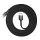 Кабель Baseus Cafule USB-A – Type-C (2 м · 10W · 2A) (CATKLF-C91) (Black/Red)