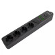 Мережевий фільтр Proove Power Socket P-04 на 4 розетки (4xUSB-A+2xUSB-C · 2 м) (Black)