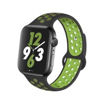 Ремешок для Apple Watch 38/40/41 мм Sport Nike (Black/Green)