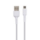 Кабель Borofone BX16 USB-A – Micro-USB (1 м · 10W · 2A) (White)
