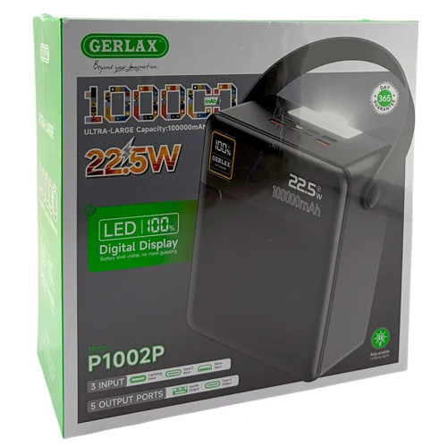 Повербанк Gerlax P1002P 22.5W (100000 mAh) (Black)