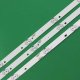 Пряма підсвітка для телевізора Erisson 43″ E43F2000 (3 планки по 824/854 мм, 8/9 LED, лінза 15,5 мм, 6 В)