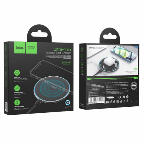 Беспроводное зарядное устройство Hoco CW6 Pro 2в1 (15W) (Black)