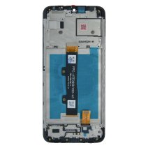 Дисплей для Motorola XT2097 Moto E7i Power с тачскрином в рамке (Black)