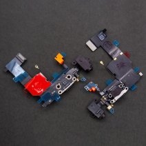 Шлейф для Apple iPhone 5c з роз'ємом зарядки та навушників (Black) (Original PRC)