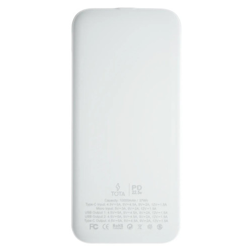 Повербанк TOTA PD+QC 22.5W (10000 mAh) (White)