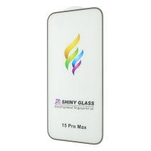 Защитное стекло Color Frame для Apple iPhone 15 Pro Max (Full Glue) (Silver)