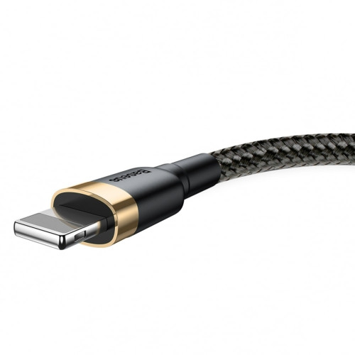 Кабель Baseus Cafule USB-A – Lightning (2 м · 12W · 1.5A) (CALKLF-CV1) (Black/Gold)