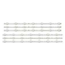 Пряма підсвітка для телевізора Hisense 58″ LB58007 (6 планок по 543/557 мм, 7/14 LED, лінза 17 мм, 3 В)