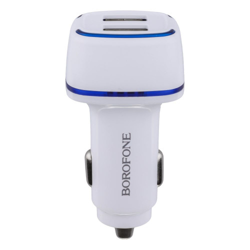 Автомобильное зарядное устройство Borofone BZ14 2xUSB-A (12W · 2.4A) (White)