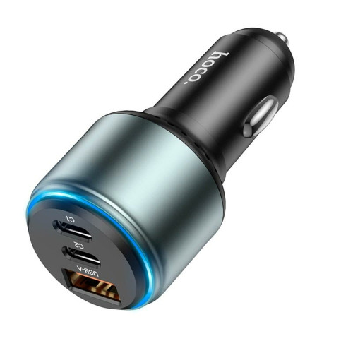 Автомобильное зарядное устройство Hoco NZ9 Galloper 2xUSB-C+USB-A (95W · 3A) (Black)