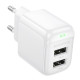 Сетевое зарядное устройство Borofone BAS41A 2xUSB-A (10.5W · 2.1A) (White)