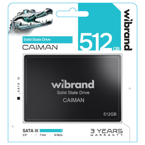 SSD-накопичувач Wibrand Caiman 512GB 2.5 SATA III